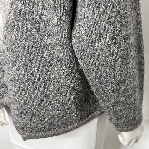 Vintage Country Blue Wool Blend Daisy Print Cardigan in Gray Women's Size M - Picture 17 of 17